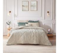 Intelligent Design Felicia Parure de lit réversible en Velours pour Toutes Les Saisons, Parure de lit matelassée en Microfibre pour très Grand lit, Champagne