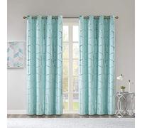 Intelligent Design Madison Park Delray Diamond Printed Square Pillow Pair, Microfibre, Aqua/Silver., 50x63