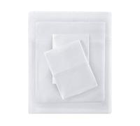 Intelligent Design Parure de lit 3 pièces en Jersey de Coton mélangé Infroissable avec Bonnet Profond de 35,6 cm, Toutes Saisons, taie d'oreiller Assortie, lit Simple, Blanc