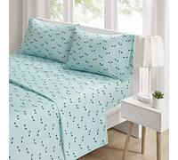 Intelligent Design Parure de lit 4 pièces en Microfibre Confortable, Moderne pour Toutes Les Saisons, Poche élastique de 35,6 cm, pour Matelas jusqu'à 40,6 cm, Grand lit, Chiens Aquatiques