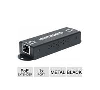 Intellinet Gigabit High-Power PoE Extender Repeater IEEE 802.3at/af Power over Ethernet (PoE/PoE) metal
