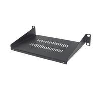 Intellinet 10" Cantilever Shelf, 1U, 150mm Depth, Vented, Max 45kg, Black, Three Year Warranty - Etagère pour rack - noir, RAL 9005 - 1U - 10"