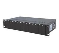 Intellinet 14-Slot Media Converter Chassis, Includes redundant power supply, 19" rackmountable, 2U - Base d'extension modulaire - 2U - rack-montable G