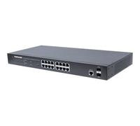 Intellinet 16-Port Gigabit Ethernet PoE+ Web-Managed Switch with 2 SFP Ports, 16 x PoE ports, IEEE 802.3at/af Power over Ethernet (PoE+/PoE), 2 x SFP, Endspan, 19 Rackmount" - Commutateur - Géré - 16