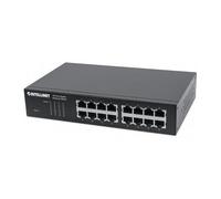 Intellinet 16-Port Gigabit Ethernet Switch, 16-Port RJ45 10/100/1000 Mbps, IEEE 802.3az Energy Efficient Ethernet, Desktop, 19" Rackmount - Commutateur - 16 x 10/100/1000 - de bureau, Montable sur rac
