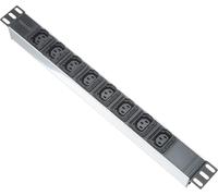 Intellinet 163651 Multiprise 8 Prises C13 et Serre-câbles (PDU avec câble d'alimentation Amovible de 2 m, entrée d'alimentation C14 à l'arrière) 1 U Noir/Argent.[G987]