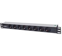 Intellinet 19" 1.5U Rackmount 8-Way Power Strip - German Type", With LED Indicator Only, No Surge Protection, 1.6m Power Cord - Coupe-circuit (rack-montable) - CA 250 V - entrée : CEE 7/4 - connecteur