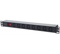 Intellinet 19" 1U Rackmount 8-Output C13 Power Distribution Unit (PDU), With Removable Power Cable and Rear C20 Input - Unité de distribution secteur (rack-montable) - 110-250 CA V - entrée : IEC...