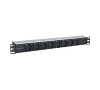 Intellinet 19" 1U Rackmount Anti-Shedding 8-Output C13 Power Distribution Unit (PDU), With Removable Power Cable and Rear C20 Input - Unité de