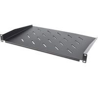 Intellinet 19" Cantilever Shelf, 1U, Shelf Depth 300mm, Vented, Max 25kg, Black, Three Year Warranty - Étagère pour rack - noir, RAL 9005 - 1U - 19