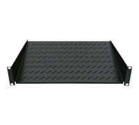 Intellinet 19" Cantilever Shelf, 2U, 2-Point Front Mount, 400mm Depth, Vented, Max 25kg, Black, Three Year Warranty - Étagère pour rack - noir, RAL 9005 - 2U - 19