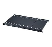 Intellinet 19" Fixed Extending Shelf, 1U Extending Fixed Shelf, Steel, Max 45kg, Black, Three Year Warranty - Étagère pour rack - noir, RAL 9005 - 1U - 19