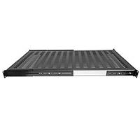 Intellinet 19 inch Sliding Shelf, 1U, 800 to 1000 mm Depth, Shelf Depth 550mm, Black