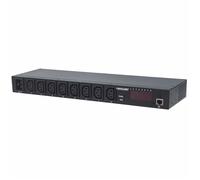 Intellinet 19" Intelligent 8-Port PDU, 19" Rackmountable C13 Intelligent Power Distribution Unit; Monitors Power, Temperature and Humidity - Unité de distribution secteur (rack-montable) - CA 110-240