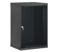 Intellinet 19" NetzwerK-Wandverteiler, Basic Line, 15 He, 400 Mm Tiefe, Schwarz G?nstiges RacK-Geh?use, Flatpack, Freistehend Oder Wandmontage, Optio