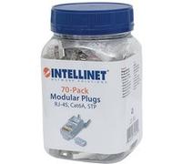 Intellinet Pack de 50 fiches modulaires Cat6A RJ45 Pro Line 790505 Contact à sertir Nombre de pôles 8P8C argent 50 pc(s)