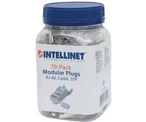 Intellinet 1970-Prise modulaire Pro Line Pack Cat6 a RJ45 (STP, de 3 points de aderkontaktierung, pour fils Porte-cartes et de Massif, 50 µ contacts plaqués or) 790505 Gris Gris G