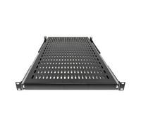 Intellinet 19 inch Sliding Shelf, 1U, 800 to 1000 mm Depth, Shelf Depth 550mm, Black