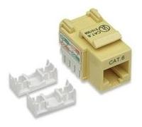 Intellinet Embase CAT6 pour découpe standard, UTP, jaune, terminaison à impact - Jack avec fonction de correction keystone - CAT 6 - UTP - RJ-45 - jaune