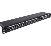 Intellinet Platine de brassage Cat6a blindée 24 ports FTP 1U 90° noire