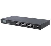 INTELLINET 24-Port Gigabit Ethernet Poe+ Ecran Commutateur Avec 2 SFP Ports ,LCD