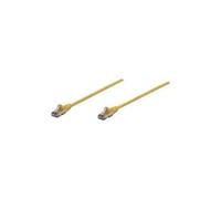Intellinet Network Patch Cable, Cat6, 3m, Yellow, CCA, U/UTP, PVC, RJ45, Gold Plated Contacts, Snagless, Booted, Lifetime Warranty, Polybag - Cordon