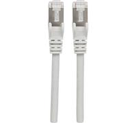 Intellinet 317139 RJ45 Câble réseau, câble patch CAT 6a S/FTP 1.50 m gris feuille de blindage, blindage par tresse, sans halogène