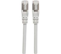 Intellinet 317245 RJ45 Câble réseau, câble patch CAT 6a S/FTP 5.00 m gris feuille de blindage, blindage par tresse, sans halogène