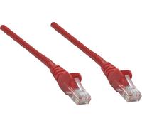 Intellinet 319034 RJ45 Câble réseau, câble patch CAT 6a S/FTP 0.50 m rouge blindage simple, blindage total, sans halogène