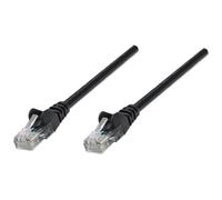 Intellinet Network Patch Cable, Cat6, 15m, Black, CCA, U/UTP, PVC, RJ45, Gold Plated Contacts, Snagless, Booted, Lifetime Warranty, Polybag - Cordon