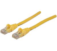 Intellinet Network Patch Cable, Cat6, 3m, Yellow, CCA, U/UTP, PVC, RJ45, Gold Plated Contacts, Snagless, Booted, Lifetime Warranty, Polybag - Cordon