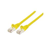 Intellinet 350488 Câble Réseau Cat6a S/FTP 1.5m Jaune, Connecteurs RJ-45 Plaqué Or, 10 Gbps, 500 MHz, Cuivre AWG28, Manteau LSZH