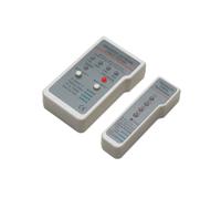 Intellinet 351898 - Testeur de câble réseau UTP/STP RJ-11/RJ-45, Alimentation pile 9V, 90x25x105mm, Gris/Blanc