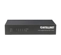 Intellinet Commutateur 561228 – 5 ports Gigabit PoE+ Métal Bureau Noir 60W