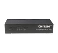 Intellinet Commutateur 561228 – 5 ports Gigabit PoE+ Métal Bureau Noir 60W