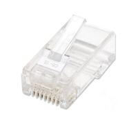 Intellinet 502344 - Connecteurs RJ-45 Cat6 Transparent Polycarbonate, Contacts Or - Lot de 100, Conditionnement Carafe Plastique