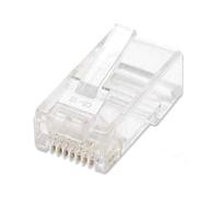 Intellinet 502399 : 100 Connecteurs RJ-45 Cat5e U/UTP (UTP) Transparent Polycarbonate, contacts plaqués or