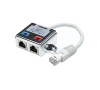 Intellinet 504195 Adaptateur Câble RJ45 Femelle (2xRJ45) vers Mâle (RJ45) Ethernet, Couleur Argent/Blanc