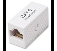 Intellinet 504751 : Connecteur RJ-45 Cat 6, Corps Plastique Blanc, Contacts Plaqué Or, Certification EIA/TIA UL, Température -40°C à 80°C