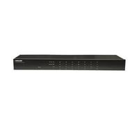 Intellinet 8-Port Rackmount KVM Switch, Combo USB + PS/2, On-Screen Display, Cables included, Box - Commutateur KVM - 8 x KVM port(s) - 1 utilisateur local - Montable sur rack - Tension CC Noir G