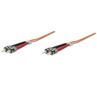 Câble de raccordement fibre optique Intellinet 515764 [1x ST mâle - 1x ST mâle] 62,5/125 µ Multimode OM1 2 m