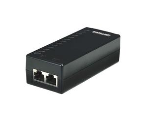 Intellinet 524179 Adaptateur Injecteur PoE Fast Ethernet 10/100 Mbps, 52V, IEEE 802.3af/u, Protection Surtension/Surcharge/Court-circuit, Noir