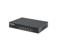 Intellinet 560641 Commutateur Gigabit Ethernet 8 ports RJ45 PoE/PoE+ 802.3at/af, 16 Gbit/s, Boîtier Métal, 10/100/1000BASE-T, Montage Rack, Noir