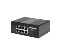 Intellinet 561624 Switch Gigabit Ethernet 8 ports RJ-45 (10/100/1000) PoE 120W, 16 Gbit/s, VLAN, Jumbo Frames 9200, Montage DIN, Sans ventilateur