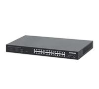 Intellinet 561761 Commutateur Poe+ Gigabit Ethernet 24 ports avec quatre liaisons montantes SFP+ 10G Noir
