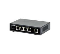 Intellinet 561839 Commutateur 5 ports Gigabit Ethernet PoE (4 ports) 10Gbps RJ-45, budget PoE 62W, Boîtier métal, Standards IEEE 802.3af/at