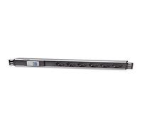 Intellinet 711432 unité de distribution d'énergie 6 sortie(s) CA 1.5U Noir, Gris