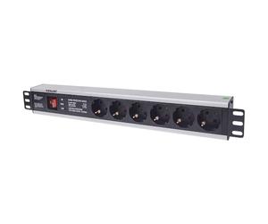 Intellinet 713962 unité de Distribution d'énergie 6 Sortie(s) CA 1.5U Noir
