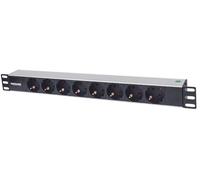 Intellinet Unité de distribution d'énergie 714037 – 8 sorties CA, 1U, aluminium, noir