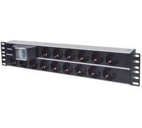 Intellinet 714051 Intellinet Bloc multiprise 15x 3m raccordement noir